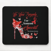 Wir tragen Burgundy Butterflies Brain Aneurysm Awa Mousepad (Vorne)