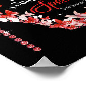 Wir tragen Burgundy Butterflies Brain Aneurysm Awa Poster (Ecke)