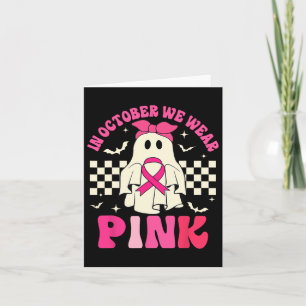 Wir tragen ein pinkfarbenes Halloween-Gespenst Bru Karte