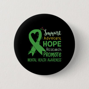 Wir tragen eine grüne Mental Health Awareness Supp Button