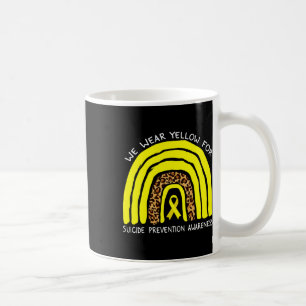 Wir tragen einen gelben Regenbogen für die Suizidp Kaffeetasse