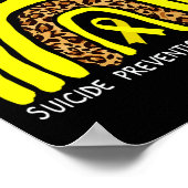 Wir tragen einen gelben Regenbogen für die Suizidp Poster (Ecke)