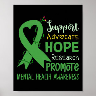 Wir tragen einen "Green Mental Health Awareness Su Poster