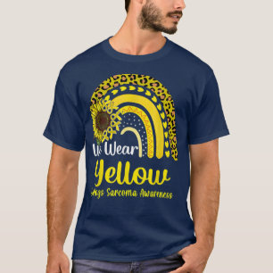 Wir tragen Gelbe Ewings Sarcoma Awareness Rainbow T-Shirt