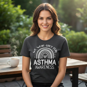 Wir tragen Grau für Asthma-Bewusstsein Tri-Blend Shirt