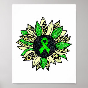Wir tragen grüne Sonnenblumen Nierenerkrankungen B Poster