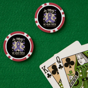 Wir tragen lila für das Bewusstsein für Mukoviszid Pokerchips