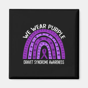 Wir tragen Lila für Dravet Syndrome Awareness Magnet