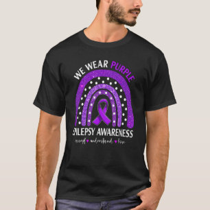 Wir tragen Lila für Epilepsie Awareness Monat Lila T-Shirt