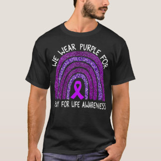 Wir tragen Lila für Relay for Life Awareness Liebe T-Shirt