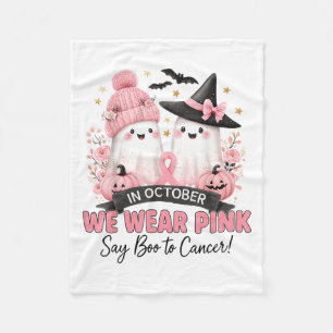 Wir tragen NK Say Boo to Cancer Breast Cancer Ghos Fleecedecke