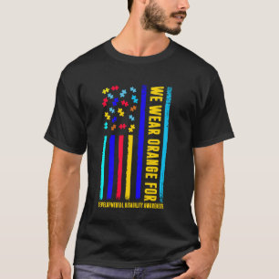 Wir tragen Orange für das Bewusstsein für Entwickl T-Shirt