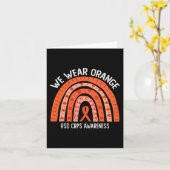 Wir tragen Orange für RSD CRPS-Bewusstsein Karte (Gelbe Blume)