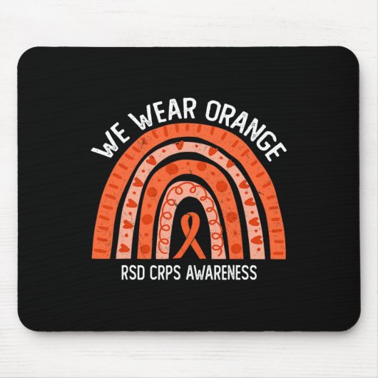 Wir tragen Orange für RSD CRPS-Bewusstsein Mousepad (Vorne)