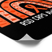 Wir tragen Orange für RSD CRPS-Bewusstsein Poster (Ecke)