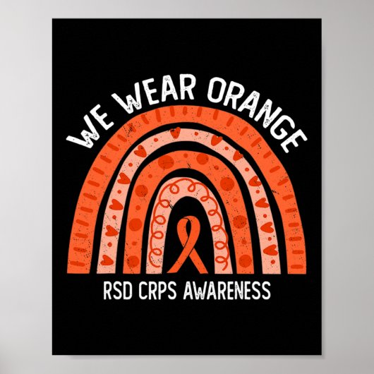 Wir tragen Orange für RSD CRPS-Bewusstsein Poster (Vorne)