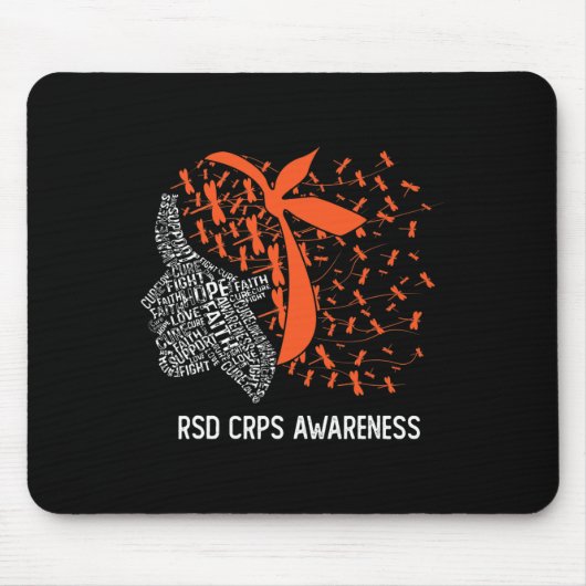 Wir tragen Orange für RSD CRPS Sensibilität 2 Mousepad (Vorne)