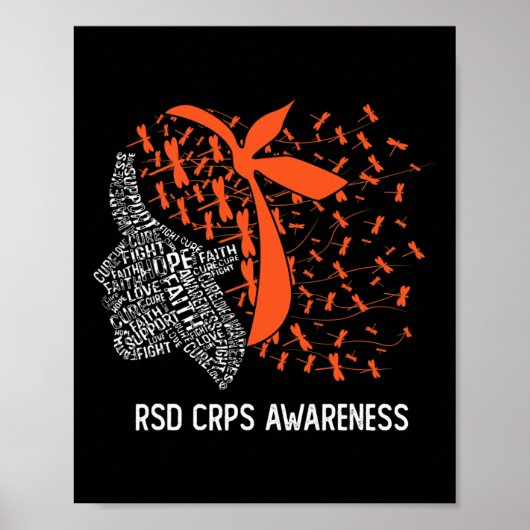 Wir tragen Orange für RSD CRPS Sensibilität 2 Poster (Vorne)