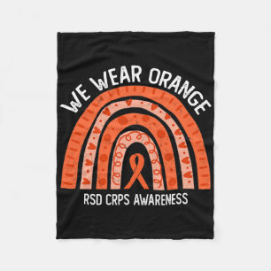 Wir tragen Orange für RSD Crps Sensibilität Fleecedecke