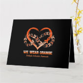 Wir tragen Orange Multiple Sklerose Awareness Karte (Gelbe Blume)