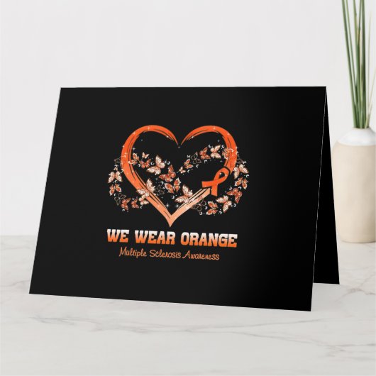 Wir tragen Orange Multiple Sklerose Awareness Karte (Vorderseite)