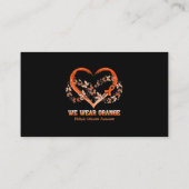 Wir tragen Orange Multiple Sklerose Awareness Visitenkarte (Rückseite)