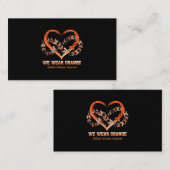 Wir tragen Orange Multiple Sklerose Awareness Visitenkarte (Vorne/Hinten)