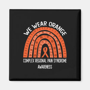 Wir tragen Orangen Regenbogen für Crps-Bewusstsein Magnet