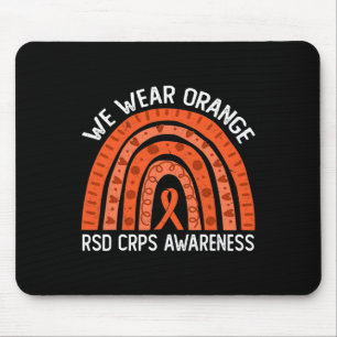 Wir tragen Orangen Regenbogen für RSD CRPS Bewusst Mousepad