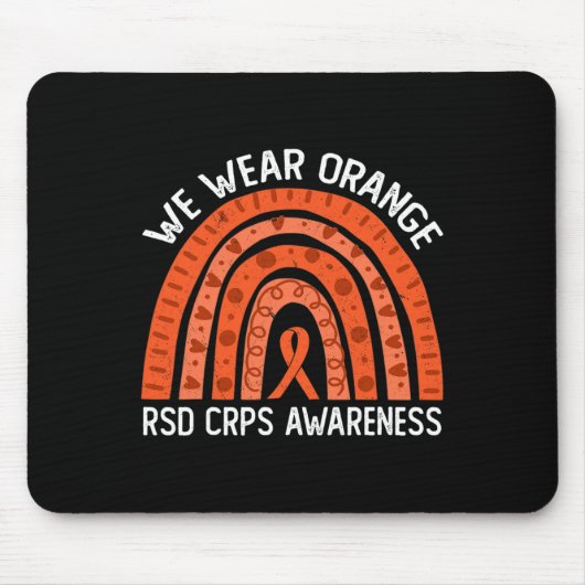 Wir tragen Orangen Regenbogen für RSD CRPS Bewusst Mousepad (Vorne)