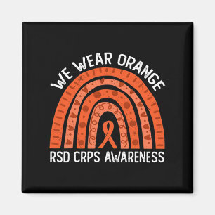 Wir tragen Orangen Regenbogen für Rsd Crps Sensibi Magnet
