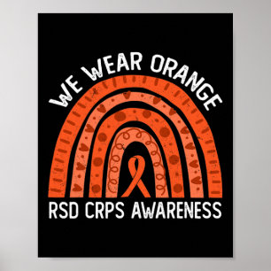 Wir tragen Orangen Regenbogen für Rsd Crps Sensibi Poster