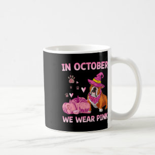 Wir tragen Pink English Bulldog Brustkrebs Awarene Kaffeetasse