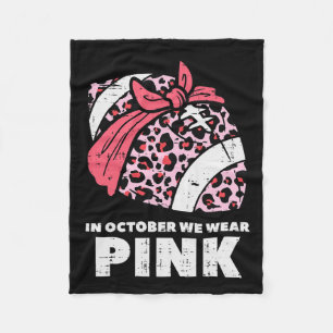 Wir tragen Pink Football Breast Cancer Awareness W Fleecedecke