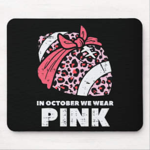 Wir tragen Pink Football Breast Cancer Awareness W Mousepad