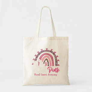 Wir tragen Pink Leopard Rainbow Breast Cancer Awar Tragetasche