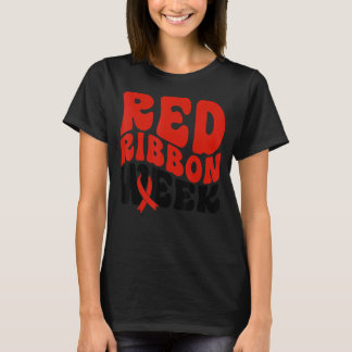 Wir tragen Red for Red Ribbon Week Awareness Groov T-Shirt