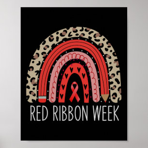 Wir tragen Red for Red Ribbon Week Sensibilisierun Poster