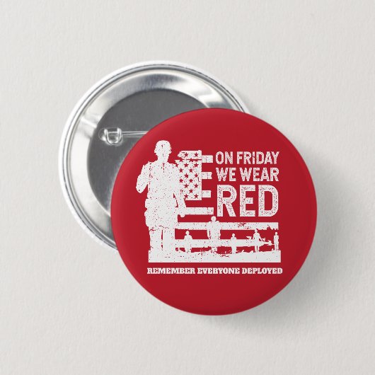 Wir tragen Red Friday Soldier Button (Vorne & Hinten)