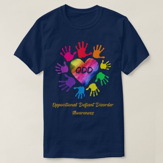 Wir tragen Regenbogenfarben für ODD-Bewusstsein T-Shirt (Design vorne)