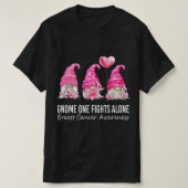 Wir tragen rosa Gnome Brustkrebs-Bewusstsein T-Shirt (Design vorne)