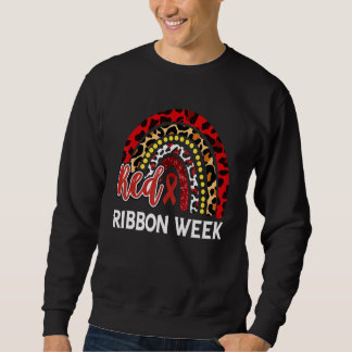 Wir tragen Rot für den Red Ribbon Week Awareness L Sweatshirt