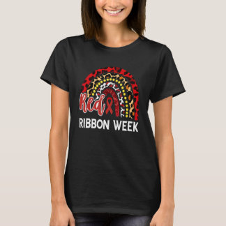 Wir tragen Rot für den Red Ribbon Week Awareness L T-Shirt