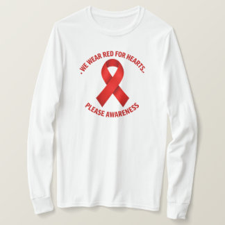 Wir tragen Rot für Herzen – Roter Band Awareness T-Shirt
