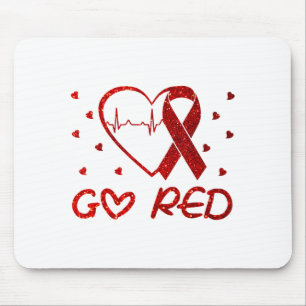Wir tragen Rot im Februar Go Red Herzkrankheit bew Mousepad