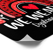 Wir tragen rote Dyslexie Bewusstsein Monat Dyslexi Poster (Ecke)