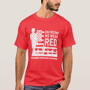Wir tragen roten Freitag-Soldaten T-Shirt