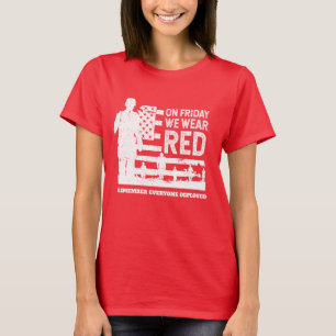 Wir tragen roten Freitag-Soldaten T-Shirt