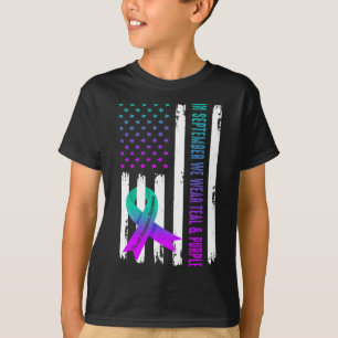 Wir tragen Teal und Lila zur Suizidpräventionsbewu T-Shirt