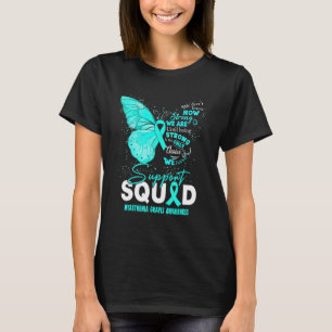 Wir tragen Türkis Schmetterling Unterstützung Myas T-Shirt